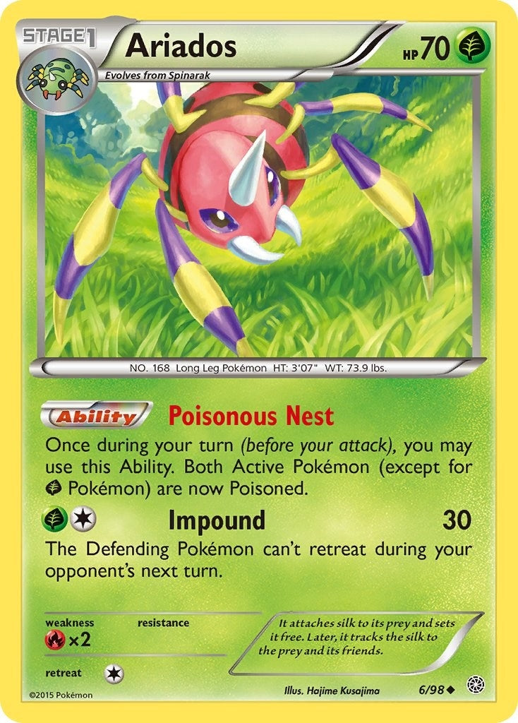 Image for Ariados (6/98) (XY - Ancient Origins) - Pokemon