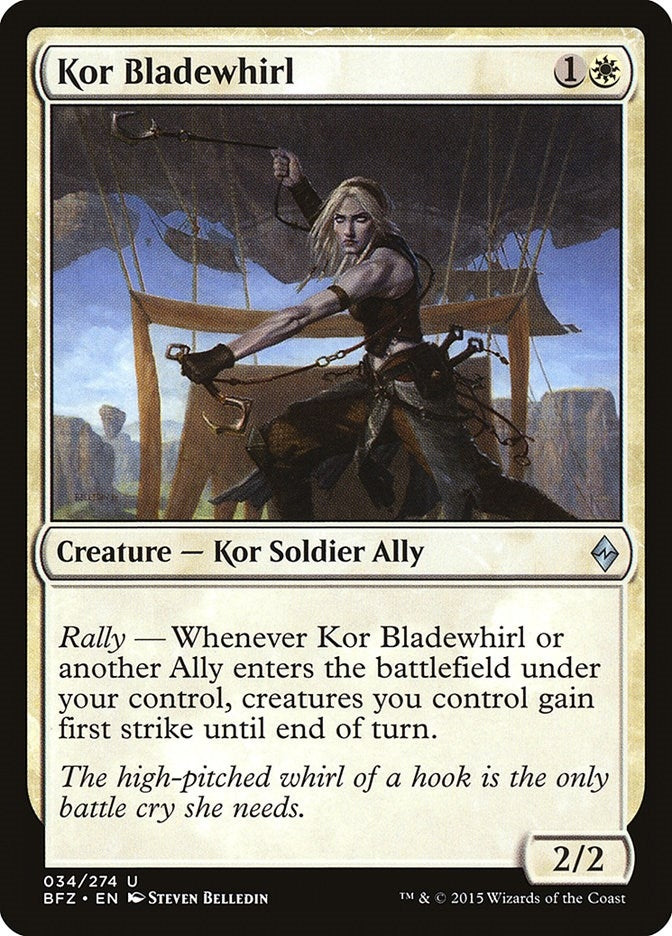 Image for Kor Bladewhirl (34) (Battle for Zendikar) - Magic: The Gathering