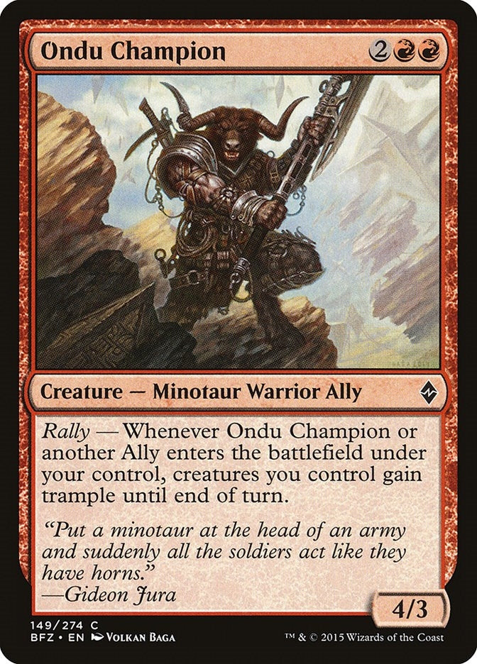 Image for Ondu Champion (149) (Battle for Zendikar) - Magic: The Gathering