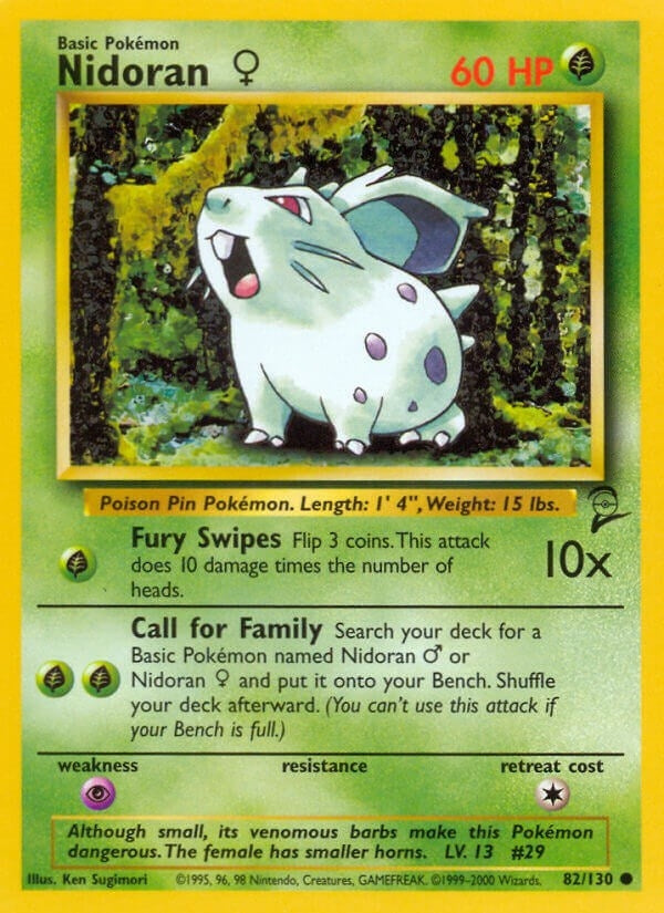 Image for Nidoran F (082/130) (Base Set 2) - Pokemon