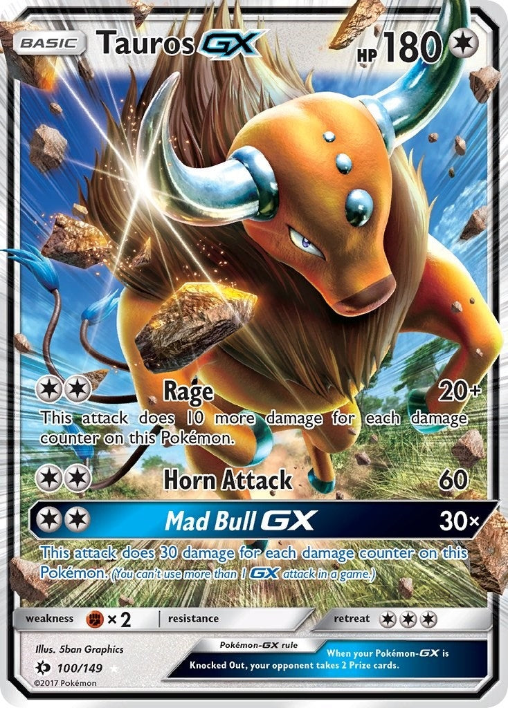 Image for Tauros GX (100/149) (SM Base Set) - Pokemon