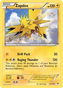 Image for Zapdos - 23/108 (XY Roaring Skies) (023/108) (Deck Exclusives) - Pokemon