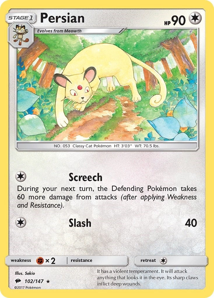 Image for Persian (102/147) (SM - Burning Shadows) - Pokemon