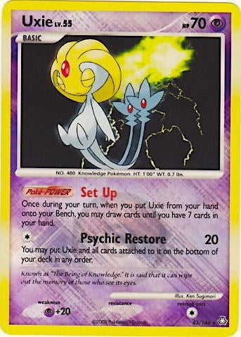 Image for Uxie - 43/146 (League Promo) (043/146) (League & Championship Cards) - Pokemon