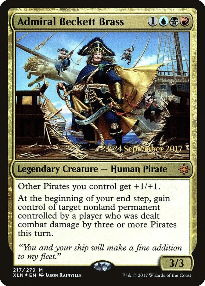 Admiral Beckett Brass (217) (Prerelease Cards)
