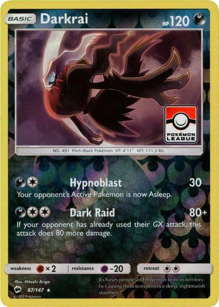 Image for Darkrai - 87/147 (Pokemon League) (087/147) (League & Championship Cards) - Pokemon