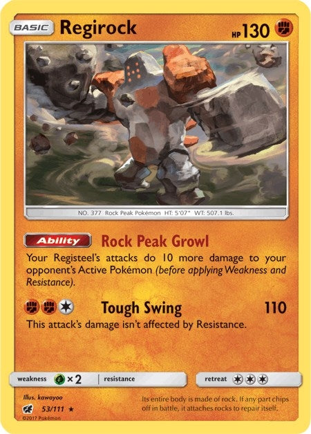 Image for Regirock (53/111) (SM - Crimson Invasion) - Pokemon