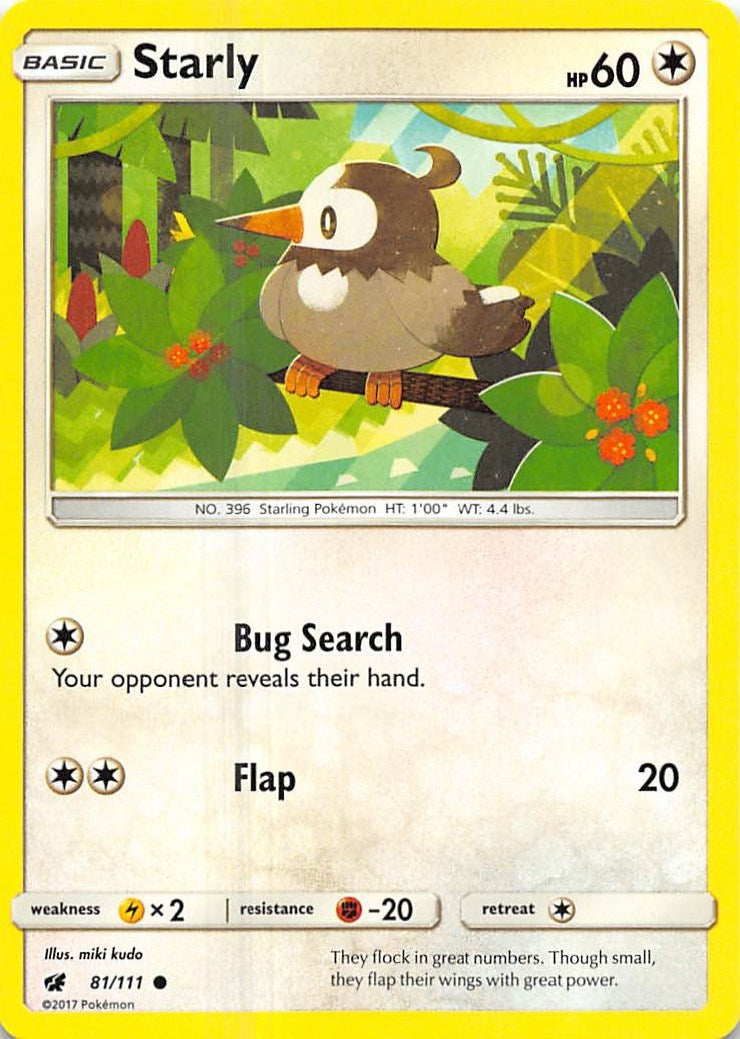 Image for Starly (81/111) (SM - Crimson Invasion) - Pokemon