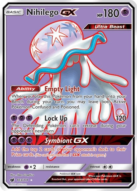 Image for Nihilego GX (Full Art) (103/111) (SM - Crimson Invasion) - Pokemon