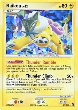 Image for Raikou - 16/132 (Cracked Ice Holo) (016/132) (Miscellaneous Cards & Products) - Pokemon