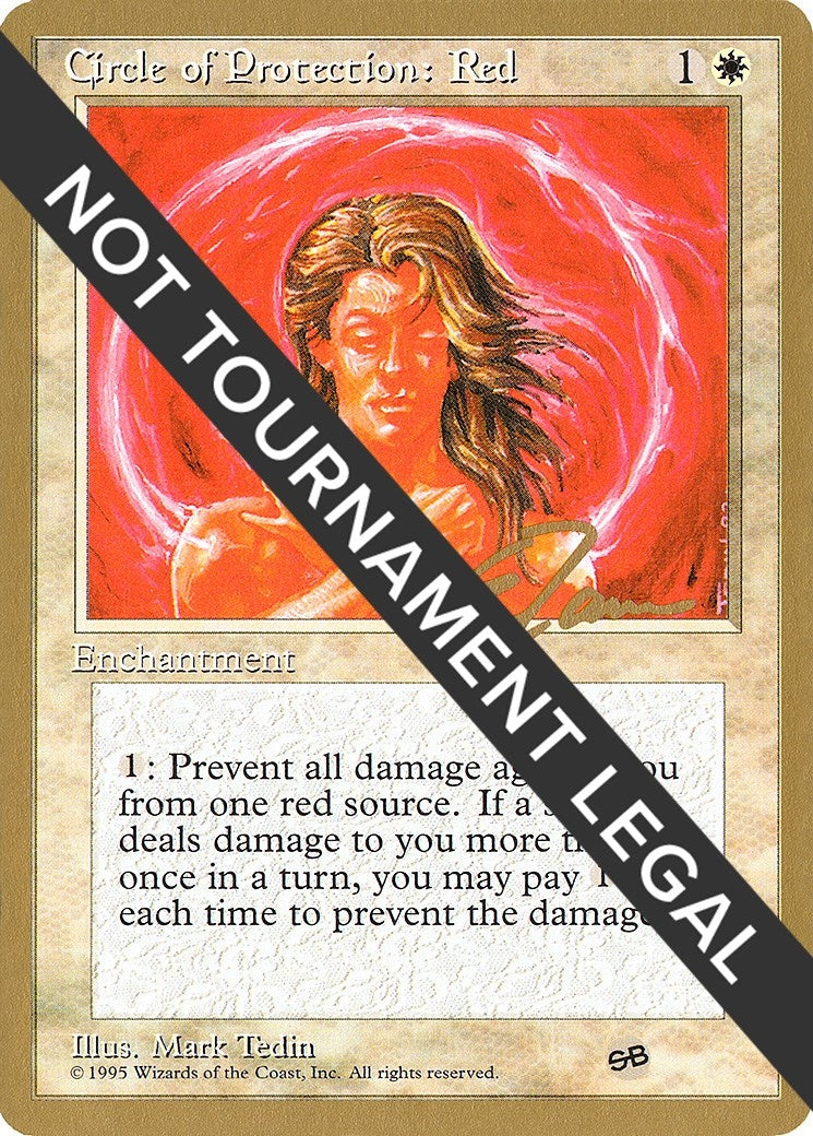 Circle of Protection: Red - 1996 Eric Tam (4ED) (SB) (World Championship Decks)