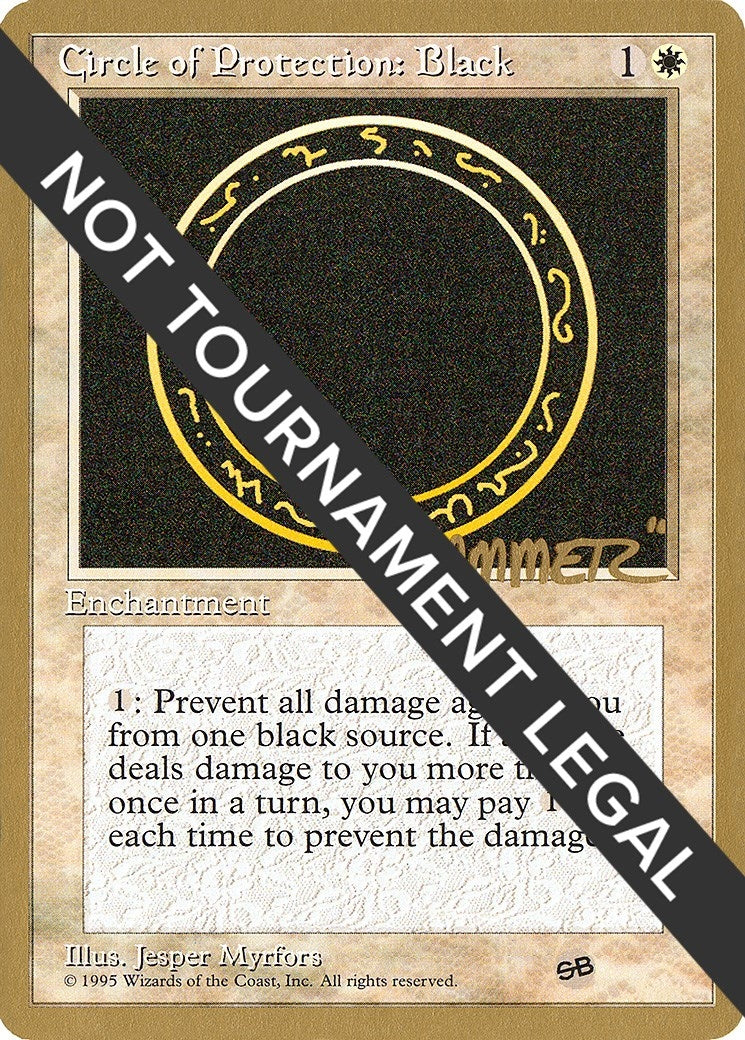 Circle of Protection: Black - 1996 Shawn "Hammer" Regnier (4ED) (SB) (World Championship Decks)