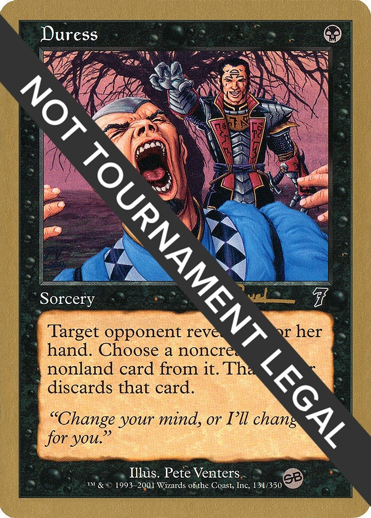Duress - 2001 Antoine Ruel (7ED) (SB) (World Championship Decks)