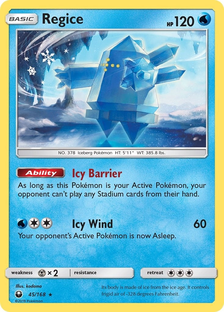 Image for Regice (45/168) (SM - Celestial Storm) - Pokemon