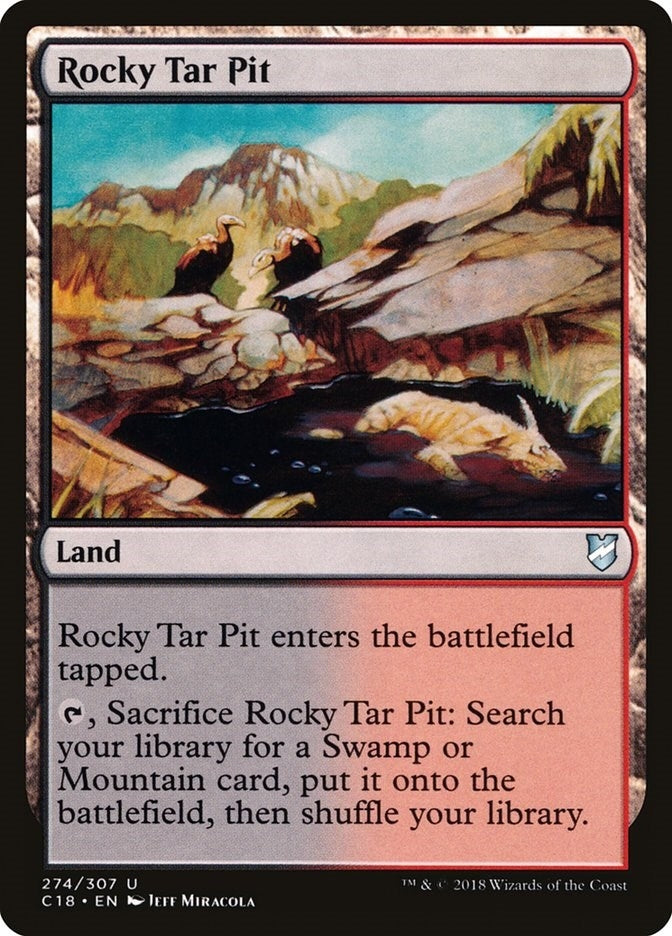 Image for Rocky Tar Pit (274) (Commander 2018) - Magic: The Gathering