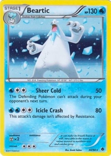 Image for Beartic - 30/98 (Cracked Ice Holo) (030/098) (Blister Exclusives) - Pokemon