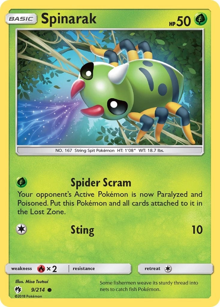 Image for Spinarak (9/214) (SM - Lost Thunder) - Pokemon