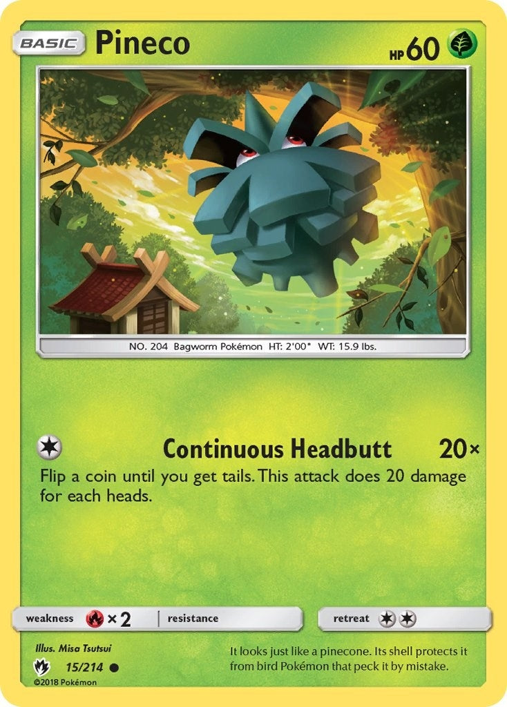Image for Pineco (15/214) (SM - Lost Thunder) - Pokemon