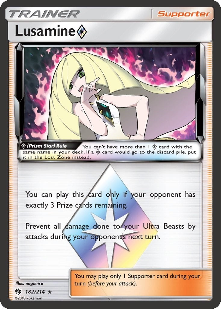 Image for Lusamine Prism Star (182/214) (SM - Lost Thunder) - Pokemon