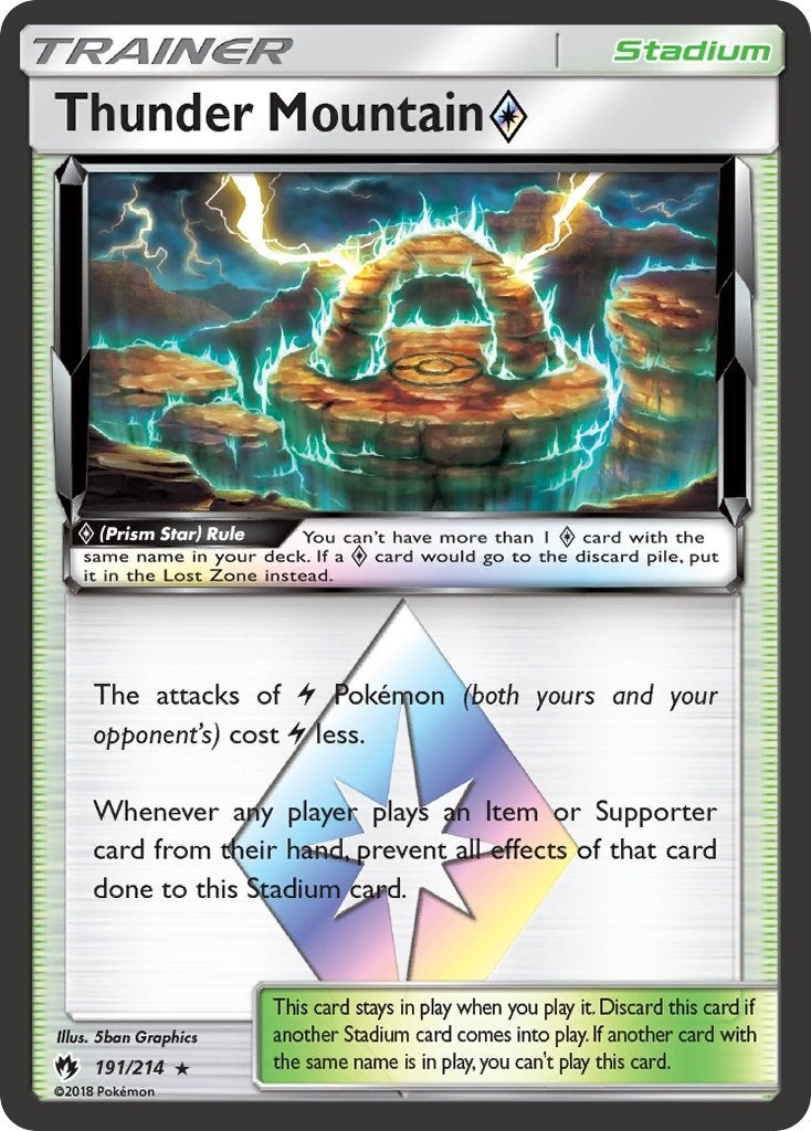 Image for Thunder Mountain Prism Star (191/214) (SM - Lost Thunder) - Pokemon