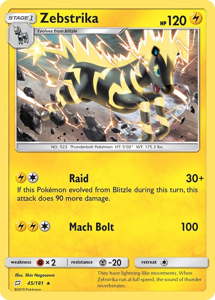 Image for Zebstrika (45/181) (SM - Team Up) - Pokemon