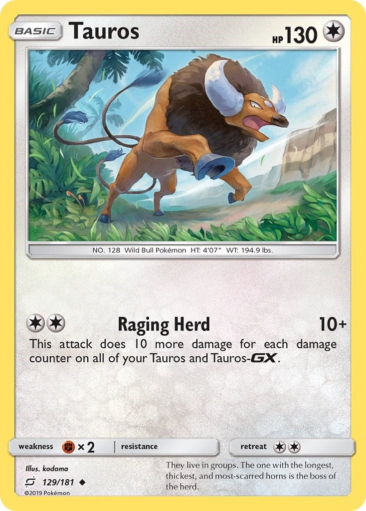 Image for Tauros (129/181) (SM - Team Up) - Pokemon