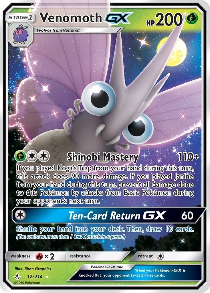 Image for Venomoth GX (12/214) (SM - Unbroken Bonds) - Pokemon