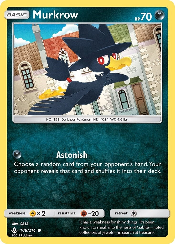 Image for Murkrow (108/214) (SM - Unbroken Bonds) - Pokemon