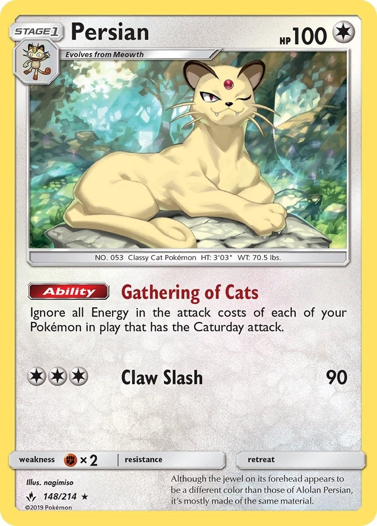 Image for Persian (148/214) (SM - Unbroken Bonds) - Pokemon