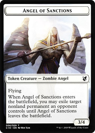 Angel of Sanctions // Horror Double-Sided Token (6 // 23) (Commander 2019)