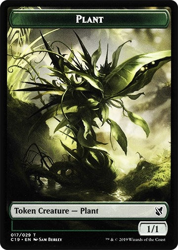 Plant // Morph Double-Sided Token (17 // 27) (Commander 2019)