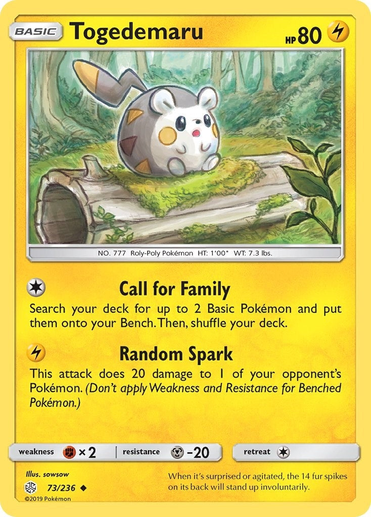 Image for Togedemaru (73/236) (SM - Cosmic Eclipse) - Pokemon