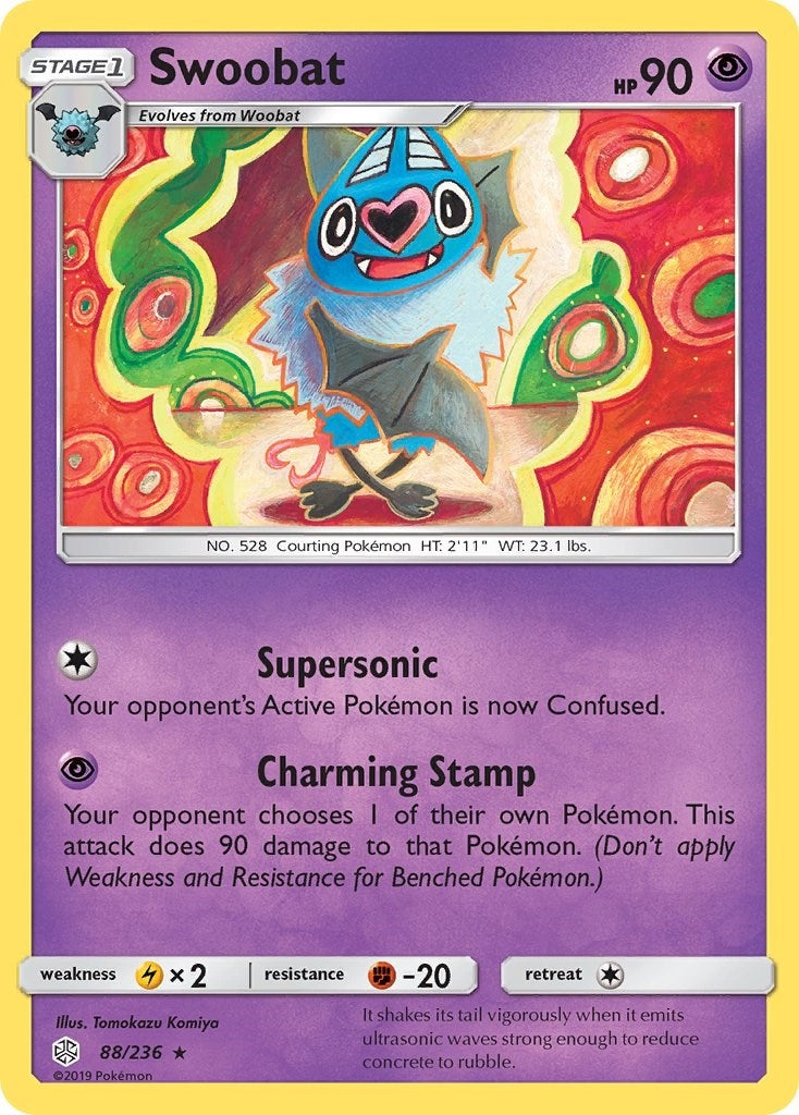 Image for Swoobat (88/236) (SM - Cosmic Eclipse) - Pokemon