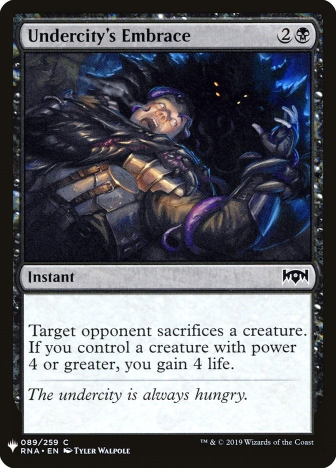 Image for Undercity's Embrace (89) - Magic: The Gathering