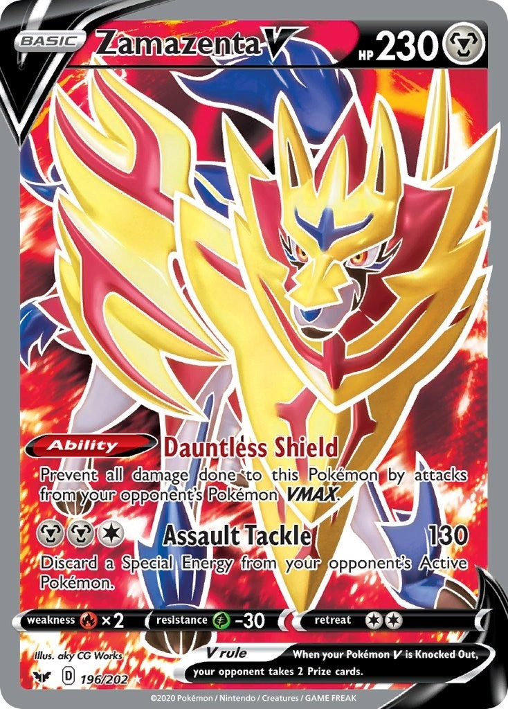 Image for Zamazenta V (Full Art) (196/202) (SWSH01: Sword & Shield Base Set) - Pokemon