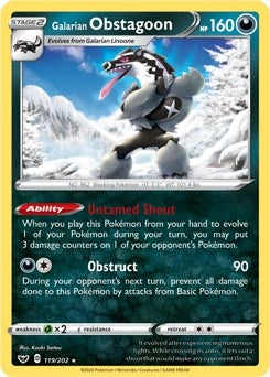 Image for Galarian Obstagoon (119/202) (Deck Exclusives) - Pokemon