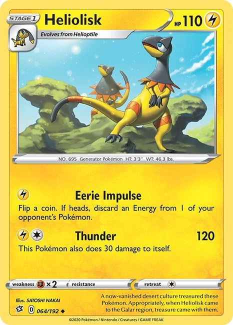 Image for Heliolisk (064/192) (SWSH02: Rebel Clash) - Pokemon