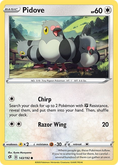 Image for Pidove (143/192) (SWSH02: Rebel Clash) - Pokemon