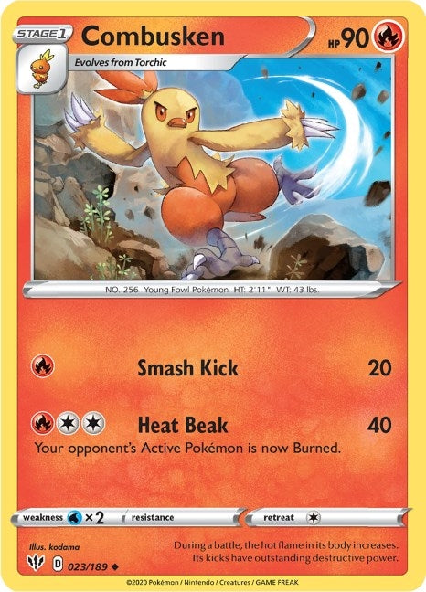 Image for Combusken (023/189) (SWSH03: Darkness Ablaze) - Pokemon