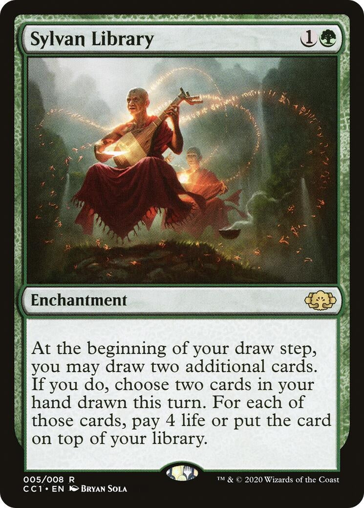 Sylvan Library (5) (Commander Collection: Green)