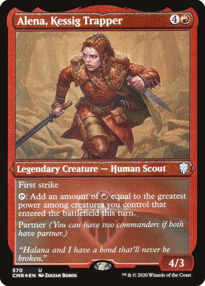 Alena, Kessig Trapper (Foil Etched) (570) (Commander Legends)