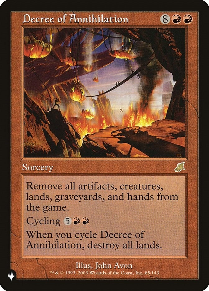 Decree of Annihilation (85/143) (The List Reprints)