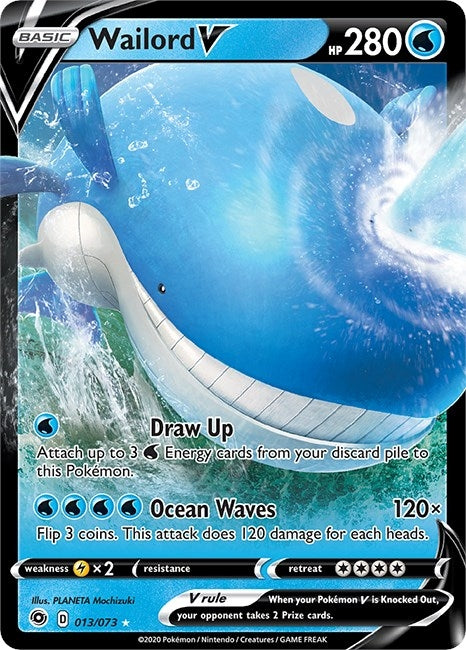 Image for Wailord V (013/073) (Champion's Path) - Pokemon