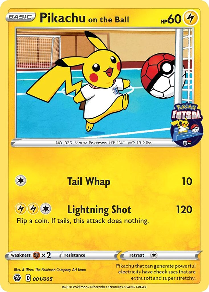Image for Pikachu on the Ball - 001/005 (Pokemon Futsal) (001/005) (Miscellaneous Cards & Products) - Pokemon