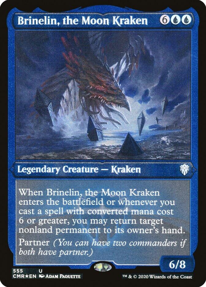Brinelin, the Moon Kraken (Foil Etched) (555) (Commander Legends)