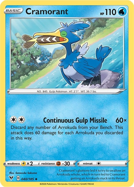 Image for Cramorant (040/185) (SWSH04: Vivid Voltage) - Pokemon