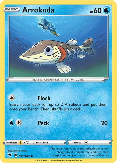 Image for Arrokuda (041/185) (SWSH04: Vivid Voltage) - Pokemon