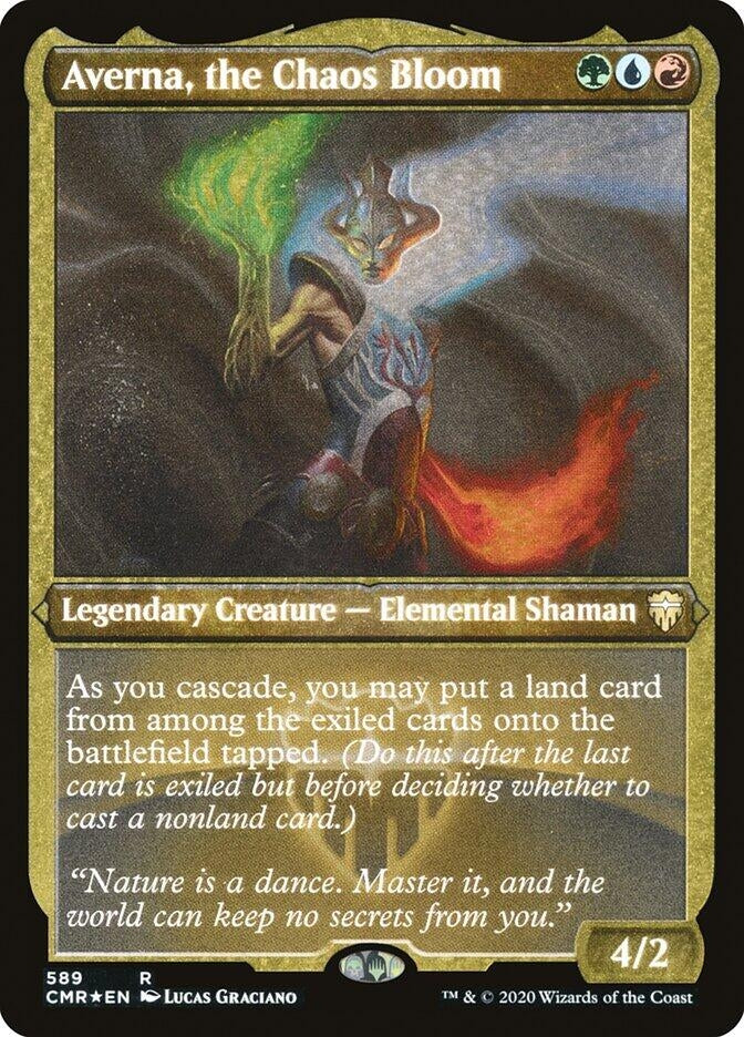 Averna, the Chaos Bloom (Foil Etched) (589) (Commander Legends)