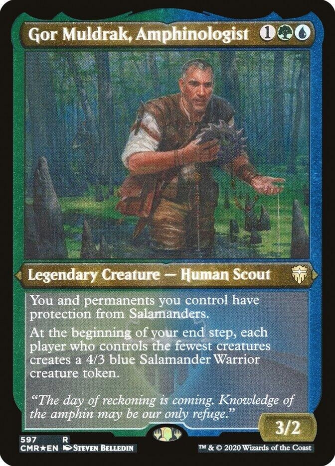 Gor Muldrak, Amphinologist (Foil Etched) (597) (Commander Legends)