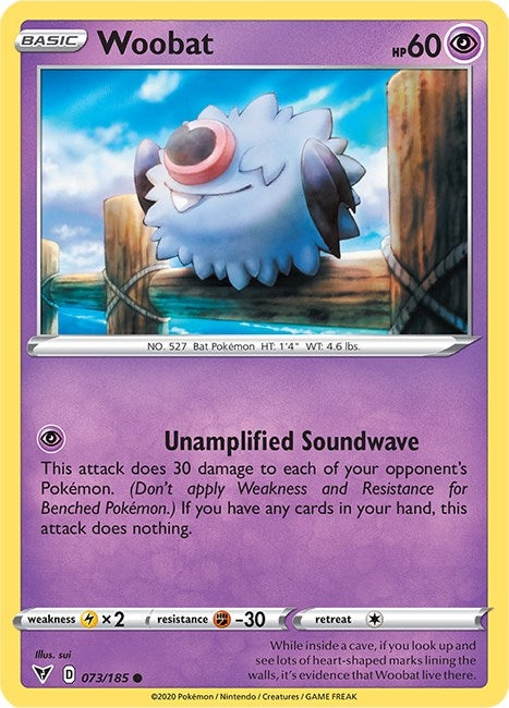 Image for Woobat (073/185) (SWSH04: Vivid Voltage) - Pokemon